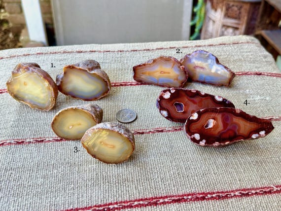 Carnelian Agate, One PAIR of Natural Raw-Edged Carnelian Nodules, Stimulating Energy & Empowerment, Java, Indonesia WS220