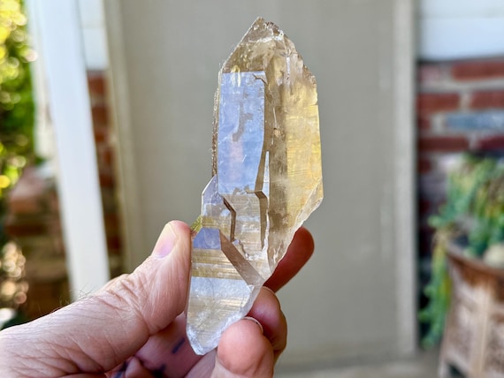 Smoky Cathedral Quartz, Water Clear, 199g, New Find, Akashic Record, Highest Quality, Minas Gerais, Brazil V196