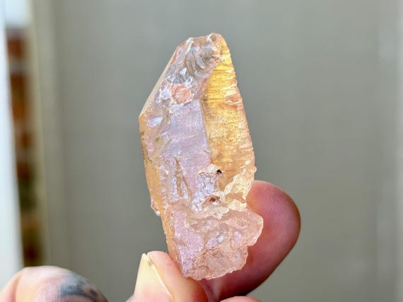 Ancient Sage Tangerine Quartz, Hydrothermally Etched, 31g, Spiritual Transformation & Evolution, Para, Brazil T748