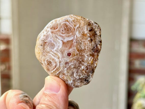 Enhydro Ocean Agate with Ancient Moving Water, 81g, Rare Find, Earth and Water Elements, Stability and Self-Reliance, Brazil S238