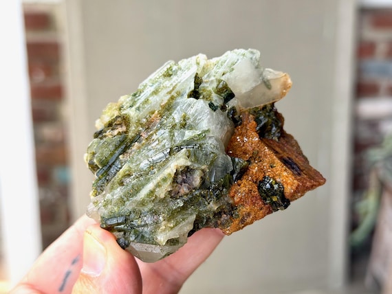Green Tourmaline Quartz, 207g, Heart Chakra & Purification, Coronel Murta, Minas Gerais, Brazil V698