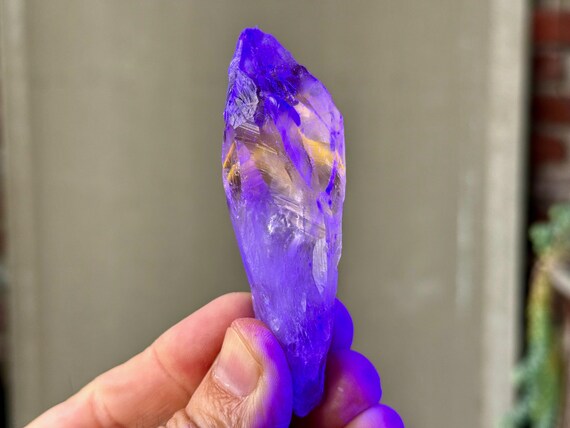 Powellite Phantom Ametrine, UV Reactive, 72g, Natural, Raw & Unpolished, Bahia, Brazil A398