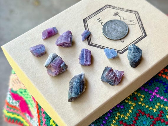 Paraiba Tourmaline Lot, 10 pcs (24g), Pink, Purple & Blue Hues, Rio Grande Del Norte, Brazil T893