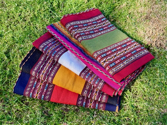 Shamanic Manta Cloth, Traditional Mesa Cloth for Plant Medicine Ceremony, Choose ONE of FIVE, Handmade in Chinchero, Urubamba, Peru