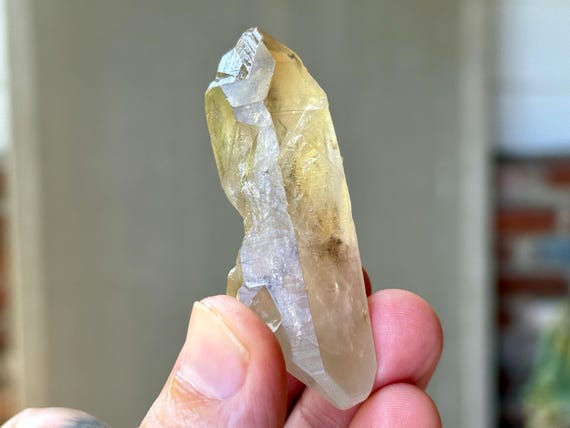 Citrine, All Natural & Double Terminated, 40g, Creativity and Manifestation, Solar Plexus Chakra, Goias, Brazil T434