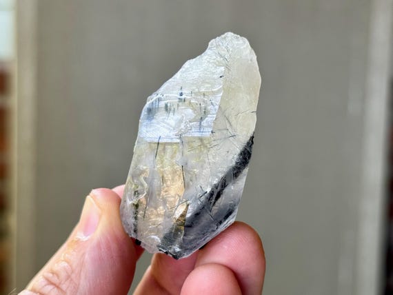 Blue Tourmaline Quartz, 69g, Rare Find, Indicolite Quartz Crystal, Taquaral, Minas Gerais, Brazil S606