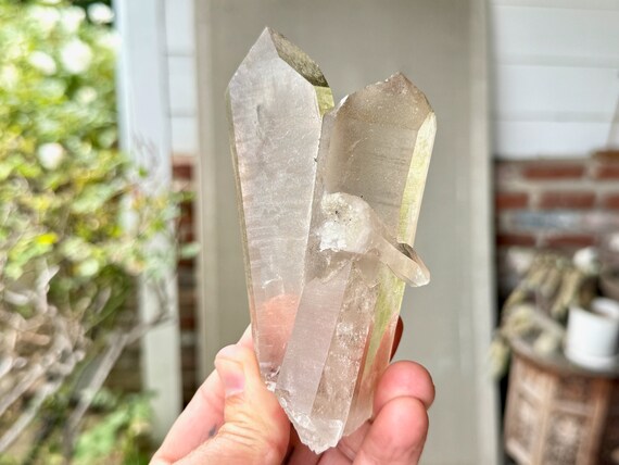 Smoky Lemurian Quartz, Tantric Twin with Double Termination, 314g, New Find, Serra do Cabral, Minas Gerais, Brazil W204
