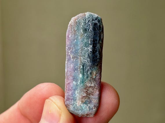 Paraiba Tourmaline, Bicolor Pink, Purple & Blue, 20.8g, Old Find, Rio Grande Del Norte, Brazil A935