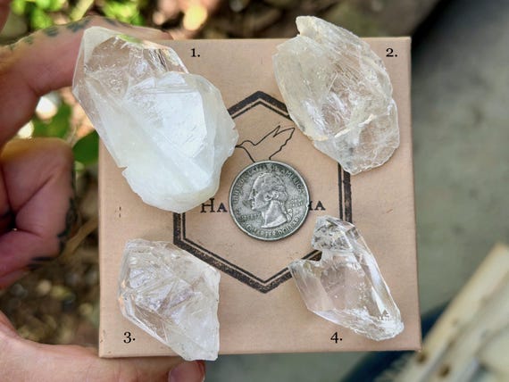 Growth Interference Quartz, Choose ONE of Four, Old Find, Trauma Healing, Minas Gerais, Brazil B004