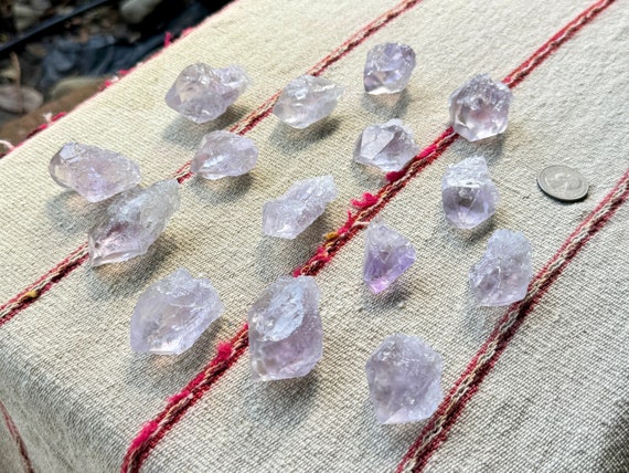 Amethyst Dissolution Quartz Lot, 15 pcs (400g) of High-Grade, Hydrothermally Etched Crystals, Bahia, Brazil WS125