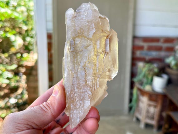 Elestial Citrine, All Natural, Sceptered Growth, 532g, Manifestation & Creativity, Aracuai, Minas Gerais, Brazil V343
