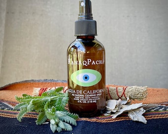 White Sage & Cedar Smudge Spray, 4 oz - Agua de California, All-Natural Grounding and Protection Spray with Ethically Sourced Ingredients