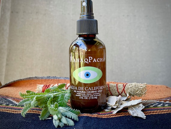 White Sage and Cedar Smudge Spray with Lavender, Agua de California, Ethically and Sustainably Handcrafted, Protection and Grounding Spray