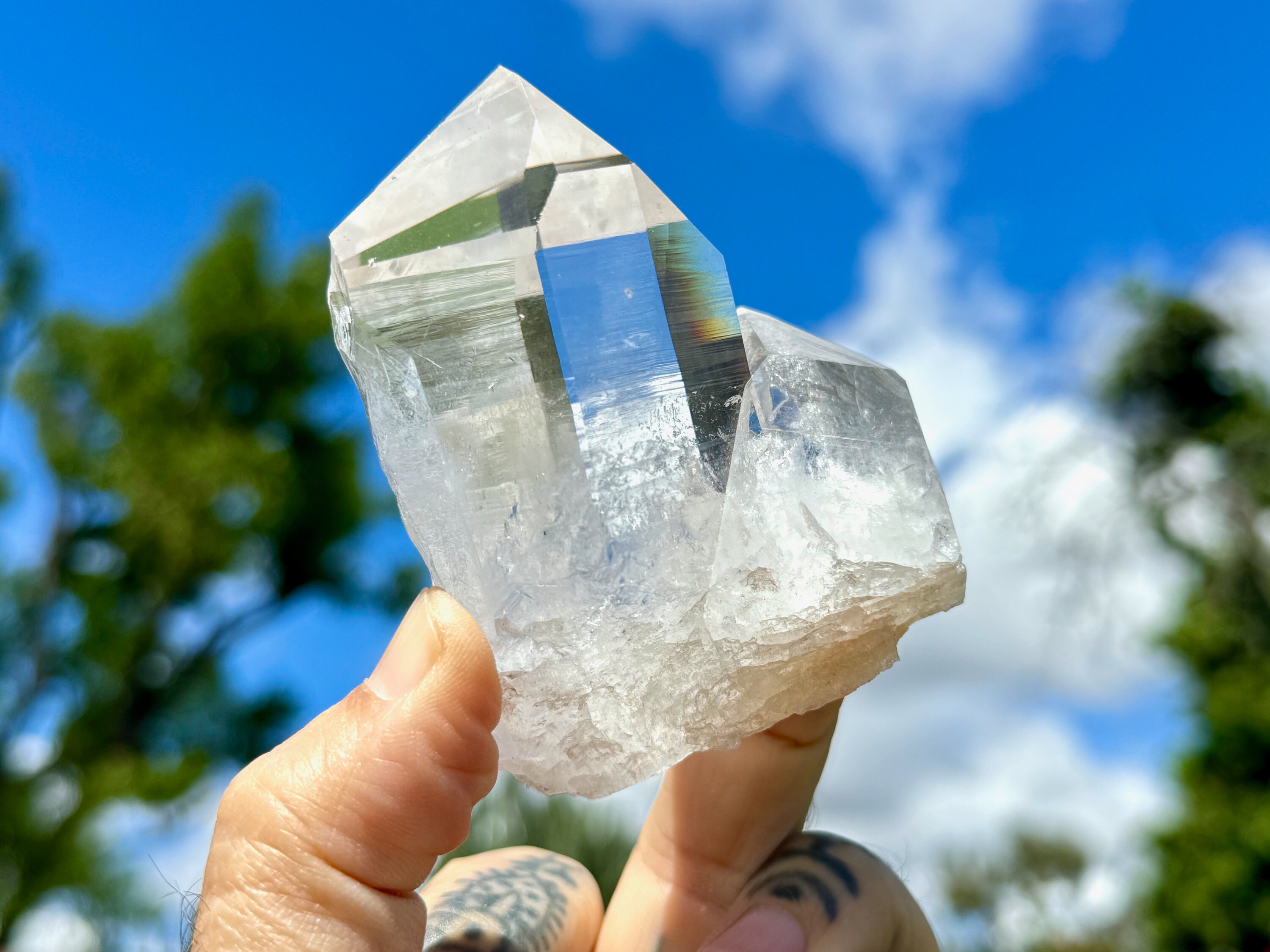 Lemurian Quartz from La Belleza Mine, Mother and Child Formation, New
