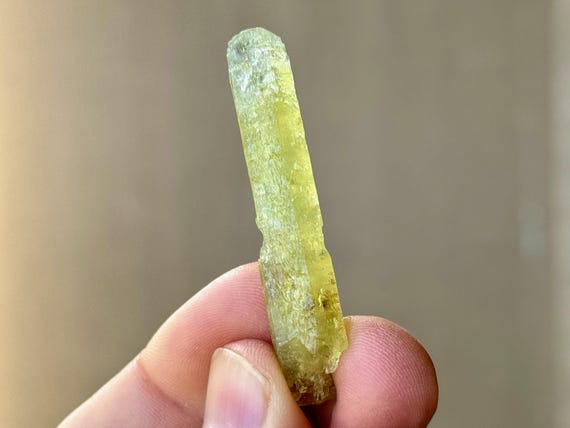 Etched Heliodor from Catuji Mine, 6.4g, Golden Beryl var. Heliodor, Rare Find, Minas Gerais, Brazil S541