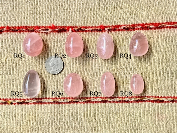 Rose Quartz Egg, Your Choice of 8 Polished Pink Rose Quartz Palm Stones, Heart Healer, Heart Chakra, Divine Feminine, Brazil P558