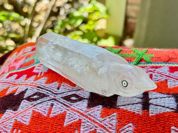 Crystal Hummingbird, Hand Carved from Native Andean Quartz, Siwar Q'inti for Shamanic Mesa, Made in Peru by Artist Ruben Layme