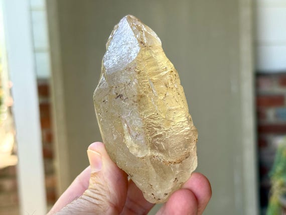 Elestial Citrine, All Natural & Hydrothermally Etched, 254g, Manifestation and Creativity, Aracuai, Minas Gerais, Brazil W988