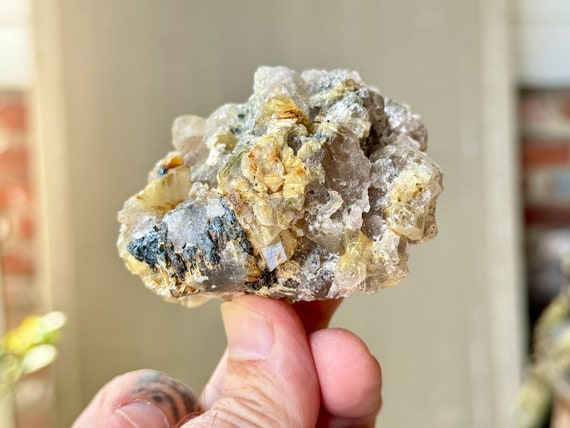 Golden Rutile Quartz Cluster, New Find, Conductor Amplifier Crystal, Novo Horizonte, Bahia, Brazil W102
