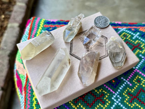 Lodolite & Lemurian Quartz Lot, 6 Pcs, Mixed Quartz Lot with Phantom Lemurians, Garden Quartz, Minas Gerais, Brazil T636