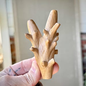 Tree Branch Kuripe, Traditional Shamanic Applicator Pipe, Hand Carved from a Single Piece of Teak Wood