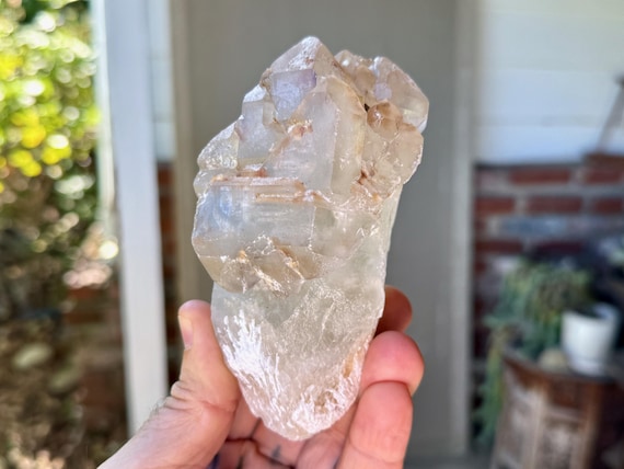 Elestial Quartz, Scepter Formation, 555g, Sky Deities, Chakra Connections, Aracuai, Minas Gerais, Brazil V120