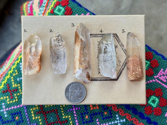 Lemurian Quartz with Lodolite Inclusions, Choose ONE of Five, Old Find, Serra do Cabral, Minas Gerais, Brazil T980