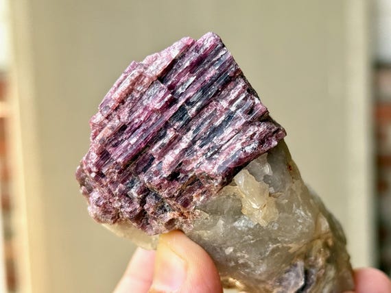 Unicorn Stone Quartz, Pink Tourmaline & Aquamarine, 280g, New Find, Heart Healer, Minas Gerais, Brazil W112