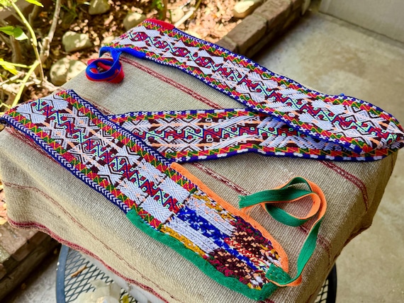 Chumpi Belt, Traditional Q'ero Protection Belt for Shamanic Ceremony, Hand Woven in Chawaytiri, Peru