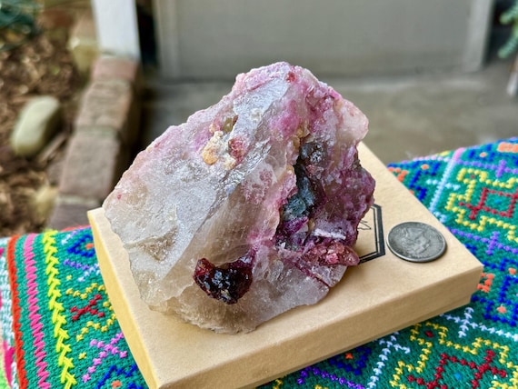Unicorn Stone, Citrine, Pink & Green Tourmaline, Self-Standing, 477g, Coronel Murta, Minas Gerais, Brazil V270