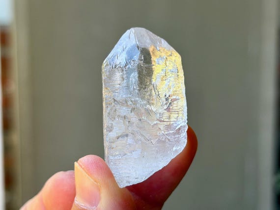 Trigonic Dissolution Quartz, 36g, New Find, Spiritual Evolution & Transformation, Francisco Sa, Minas Gerais, Brazil B246