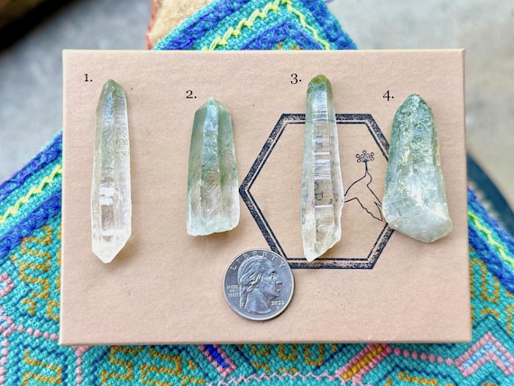 Green Chlorite Quartz with Rare Actinolite Inclusions, Choose ONE of Four, Energetic Protection, Heart Chakra, Northern Pakistan T306