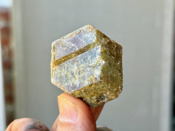 Green Garnet, Natural Dodecahedral Formation, 106g, Heart Chakra, Manifestation, Prosperity, and Abundance, Mali A411