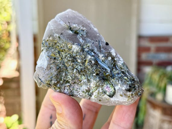 Green Tourmaline Quartz, Self-Standing, 439g, New Find, Increase Life Force, Prana Energy, São José do Safira, Minas Gerais, Brazil X230
