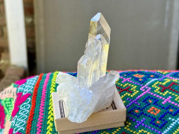 Starbrary Quartz, Self-Standing, Tantric Twin, 186g, Water Clear Quartz with Star Markings, Corinto, Minas Gerais, Brazil V102