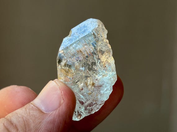 Blue Topaz, Naturally Etched, 18g, Throat & Third Eye Chakra, Medina, Minas Gerais, Brazil B306