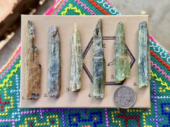 Green Kyanite, Choose ONE of Six, Old Find, Nature Spirits, Lucid Dreaming, Astral Projection, Bahia, Brazil A771