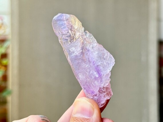 Lilac Amethyst Dissolution Crystal with Hydrothermal Etchings, 44g, New Find, Spiritual Evolution, Pernambuco, Brazil R188