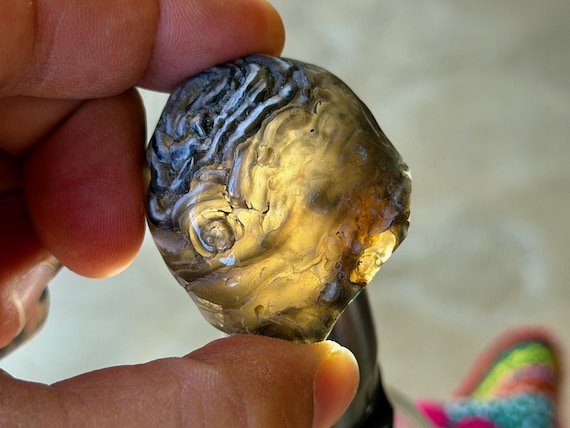 Enhydro Ocean Agate with Ancient Moving Water, 40g, Old Find, Earth & Water Elements, Stability and Self-Reliance, Brazil B078