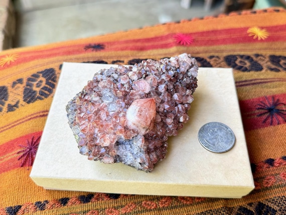 Red Hematite & Lithium Phantom Quartz, 232g, New Find, Energetic Balance and Relaxation, Minas Gerais, Brazil W640