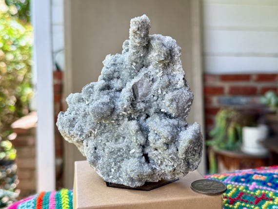 Sugar Danburite Cluster with Calcite & Pyrite, Self-Standing, 542g, Angelic Contact, San Luis Potosí, Mexico V400