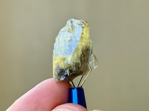 Bicolor Tanzanite, Natural Blue & Golden Colors, 8.2g, Third Eye and Crown Chakra, Psychic Intuition, Tanzania T711