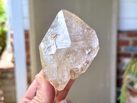 Herkimer Diamond Quartz, Double Terminated with Rainbows, 278g, Old Find, Third Eye Chakra, Universal Life Force, New York W877