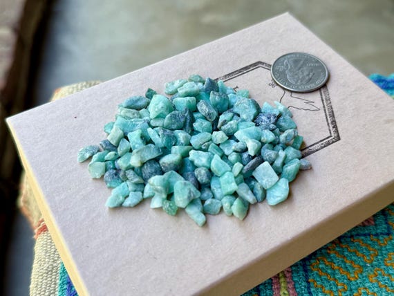 Raw Emerald Chip Lot, 100+ Small Natural Emerald Pebbles, Heart Chakra & Abundance, Crystals for Grid, Bahia, Brazil T525