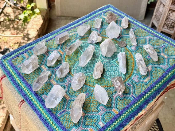 White Phantom Quartz Wholesale Lot, 24 Pcs (1 Kilo), Crystals for Purification & Detoxification, Minas Gerais, Brazil WS041