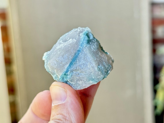 Indicolite Quartz with Vibrant Blue Tourmaline Inclusion, 50g, New Find, São Jose do Safira, Minas Gerais, Brazil R848