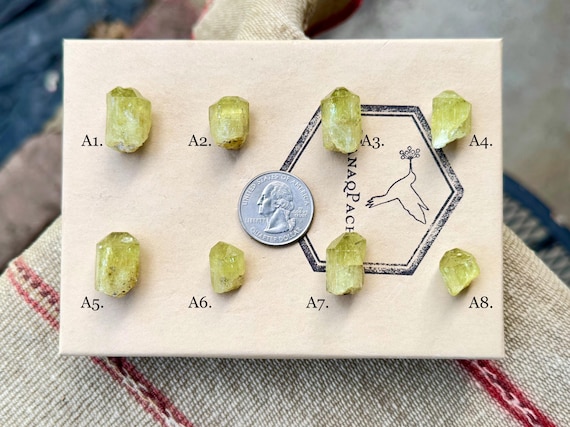 Yellow Apatite, Rare Find, Choose ONE of Eight, Natural Gem Apatite, Solar Plexus & Sacral Chakra Crystal, Morocco S023