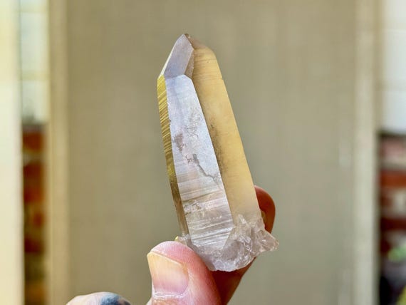 Smoky Tangerine Lemurian Quartz with Time Link, 51g, New Find, Zeca de Souza Minas Gerais, Brazil R982