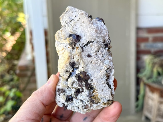 Orthoclase Feldspar with Purple Fluorite, 306g, Stone of Transition & New Beginnings, Minas Gerais, Brazil W718