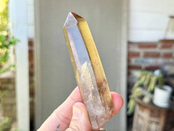 Smoky Tangerine Lemurian Quartz with Record Keepers, 127g, Zeca de Souza Mine, Minas Gerais, Brazil R450